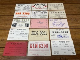 CB Radio QSL Postcard Lot Of 15 Ohio New York Pennsylvania Tennessee Cat CV JD - $19.79