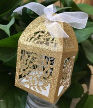 100pcs Gold Wedding Favor box,Small Gift boxes,wedding Favors for Guests - £38.36 GBP