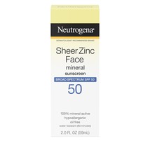 Neutrogena Sheer Zinc Oxide Dry-Touch Face Sunscreen with Broad Spectrum SPF 50, - £24.77 GBP