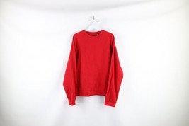 Vintage 90s Gap Mens Medium Faded Blank French Terry Crewneck Sweatshirt Red - £38.88 GBP