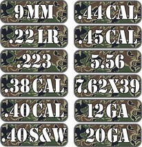 Camo Style 1 Ammo Can Vinyl Decals - Pick Your Caliber Get (2) Decals - £4.34 GBP