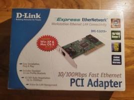 D-Link DFE-530TX+ 10/100Mbps Fast Ethernet PCI Adapter Windows 98/ME/2K Support - £15.54 GBP