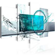 Tiptophomedecor Glamour Canvas Wall Art - Turquoise Expression - Stretched &amp; Fra - £71.93 GBP+