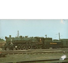 Virginian Locomotive 212 At Roanoke Virginia 1957 Postcard - $4.79