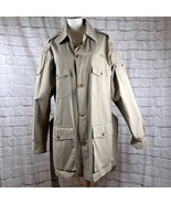 Giacca Safari E Da Viaggio Vintage Banana Republic Khaki Lunga Donna Media - $58.19