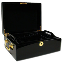 500 Ct Black Mahogany Wooden Case - £95.83 GBP