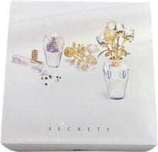 Swarovski Crystal Memories Secrets Rose Vase Flacon w/Gems 2004 Retired NIB - £62.90 GBP