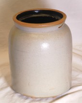 Antique Primitive Salt Glazed Stoneware Crock Pickling Canning Jar Farm ... - $1,277.97 MXN