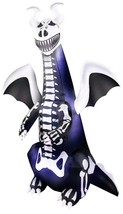 Light-Up Inflatable Skeleton Dragon, Looks Purple when Lit Throughout - £205.27 GBP