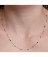 14K Gold Pink Tourmaline Necklace-October Birthstone Necklace-Pink Gemstone - €523,33 EUR