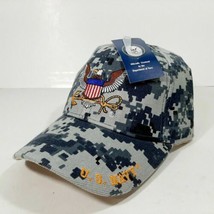 US Navy USN Eagle Anchor Shadow Hat Blue ACU Digital Camo Embroidered Ca... - $12.86