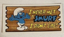 The Smurfs Trading Card 1982 #34 I Never Met A Smurf I Didn’t Like - £1.94 GBP