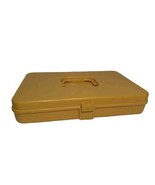 Vintage Wilson Wil-Hold Thread &amp; Bobbin Box - Yellow Gold Plastic - 13&quot; ... - $8.29