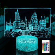 NEW Harry Potter Hogwarts Castle LED 3D 16 Color Changing Lamp Light w/ Remote - £11.24 GBP