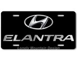 Hyundai Elantra Inspired Art on Black FLAT Aluminum Novelty License Tag ... - £14.45 GBP