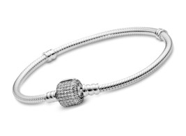 Jewelry Moments Sparkling Pave Clasp Snake Chain - £216.68 GBP