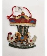 Carousel Kuhn Zinn Pewter 93 Enamel Hand Painted Christmas Ornament Germ... - £25.25 GBP