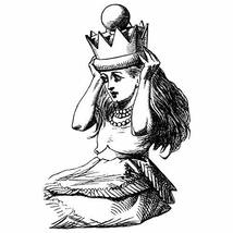 Alice with Crown - Pen and Ink Style - Wall Decal - Various Sizes Available - £3.19 GBP
