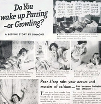 1937 Simmons Beautyrest Mattresses Advertisement Vintage Bedding DWQQ5 - £15.86 GBP