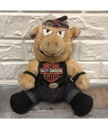 Harley Davidson Plush Hog Biker 10” Inch Stuffed Animal Pig 1993 VTG Toy - £5.89 GBP