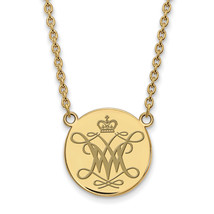 SS w/GP William And Mary Large Enamel Disc Necklace - £80.00 GBP