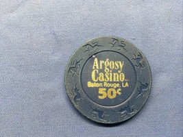 ARGOSY CASINO  $.50 FIFTY CENTS CASINO CHIP - BATON ROUGE LA - $181.36 MXN