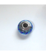vintage pandora charm Blue Stripe 925 Ale - $19.79