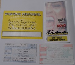 Tina Turner 4 piece 1996 Wildest Dreams World Tour Pass + Ticket Stubs Lakewood  - £15.54 GBP