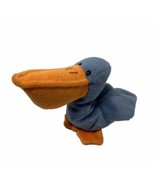 Vintage Plush Ty Beanie Baby Scoop the Pelican Blue Orange Beanbag Stuff... - $7.55