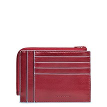 Piquadro Blue Square Coin Pouch, 0.43 liters, Red (Rosso)  - $155.00