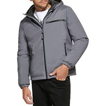 Calvin Klein Men&#39;s Classic Hooded Stretch Jacket gray SZ L NEW - $184.78