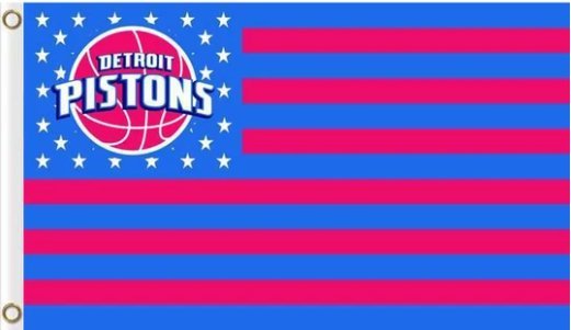 Detroit Pistons Team Flag 3X5Ft Polyester Banner USA Digital Print - $20.00