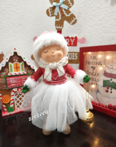 Christmas Little Girl Wearing Tutu Holding Ornament Figurine Figure Decor 11.5&quot; - $38.99