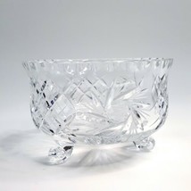 Vintage Crystal Candy Dish 5&quot; Bohemia Czech Republic 24% Lead Footed Pinwheel - £37.88 GBP