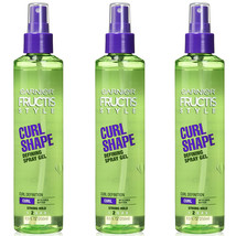 Pack of (3) New Garnier Fructis Style Curl Shaping Spray Gel Strong 8.5 Fl oz. - £19.11 GBP