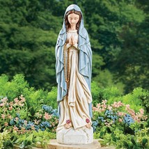 Virgin Mary Statue Blessed Mother Religious Garden Lawn Outdoor Sculptur... - $28.83