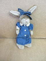 NOS Boyds Bears LUCILLE Bunny Rabbit Denim Dress and Bow Jointed Plush B29 D - £21.18 GBP