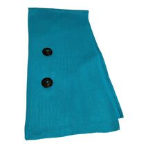 Noelle Turquoise Knit Wrap Shawl with Large Buttons 100% Acrylic - $14.40