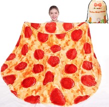 Pizzas Blanket Adult Size, Realistic Food Blanket, 285 Gsm Soft Pizzas Blanket, - £30.31 GBP