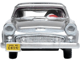 1956 Ford Thunderbird Gray Metallic w Raven Black Top 1/87 HO Scale Diecast Car - £18.52 GBP
