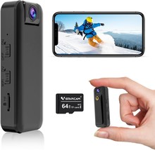 1296P Mini Body Camera Video Recorder Wearable Hidden Camera 180 Lens Rotatable  - $88.32