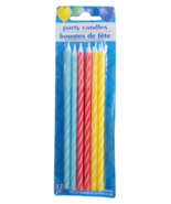 5&quot; EX- Long Birthday Party Candles 3 Colors with Strips Pack 12pc Set - $99.95 MXN
