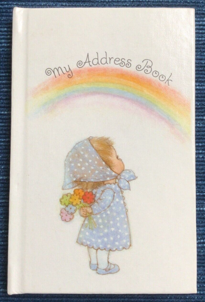Primary image for Vintage Hallmark 1980 My Address Book Girl Rainbow Flowers Album RA8310 NOS 816A