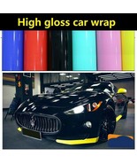 Gloss Glossy Car Vinyl Wrap Auto Vehicle Sticker Decal Film For Cars Lap... - £7.06 GBP