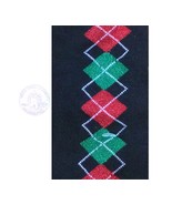 Funky Red Green BLACK GLITTER ARGYLE KNEE SOCKS Lolita Winter Holiday Ch... - £3.93 GBP