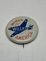 Wings For Willkie Presidential Election Button Pin Reproduction Campaign KG - $7.91