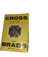 Vintage Cross Wire #18 Brads 1&quot;  3 Boxes 1 lb ea. RARE Tiny Nails Tacks ... - $20.74