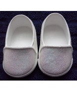 American Girl Doll Truly Me SHOES~from Floral Meet Outfit~White glitter ... - £9.42 GBP