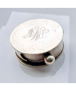 ANTIQUE 925 STERLING SILVER   LEONORE  DOSKOW  ENGRAVED PILL BOX 25g - $207.01 CAD