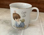 Precious Moments Mug Love is Kind Boy Turtle With Gold Trim - Vintage 1984 - £14.02 GBP